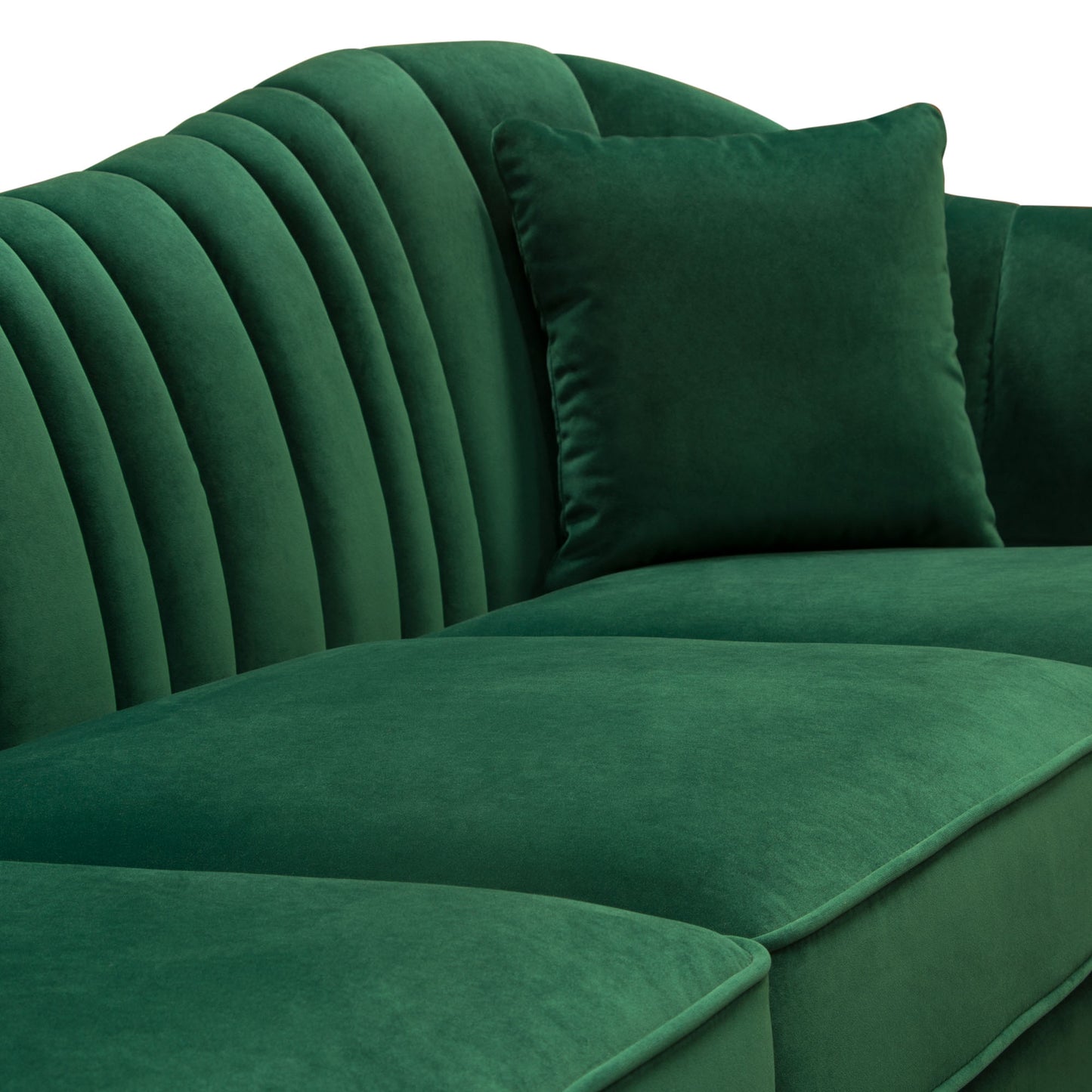 Ava Sofa in Emerald Green w/ Gold Leg by Diamond Sofa AVASOEM