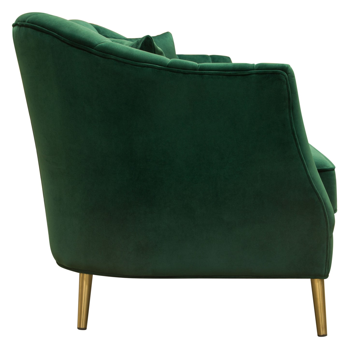 Ava Sofa in Emerald Green w/ Gold Leg by Diamond Sofa AVASOEM