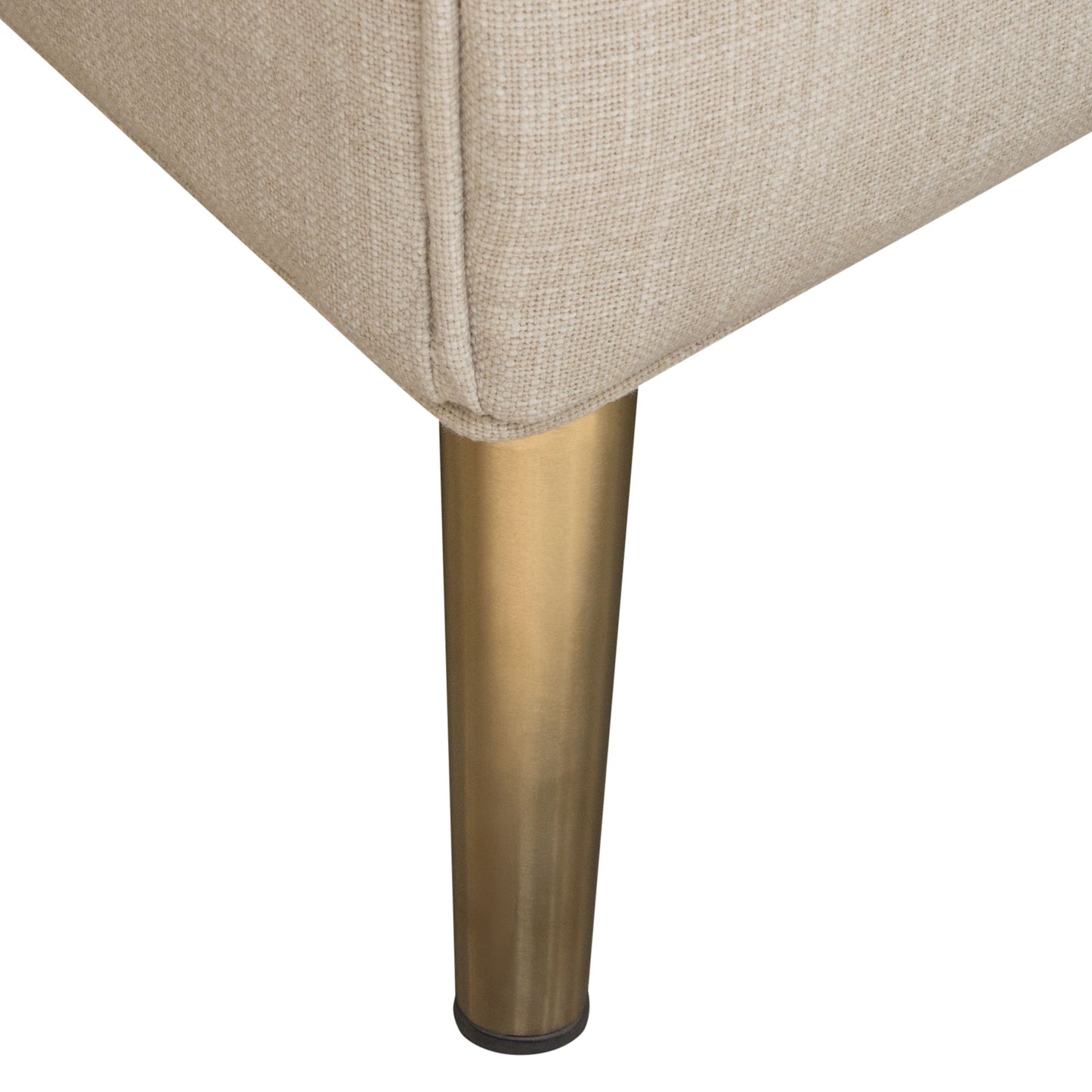 Ava Sofa in Sand Linen Fabric w/ Gold Leg by Diamond Sofa AVASOSD