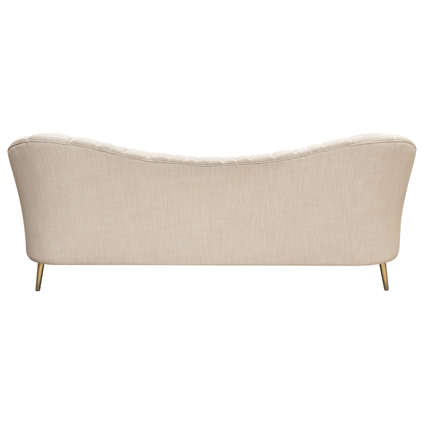 Ava Sofa in Sand Linen Fabric w/ Gold Leg by Diamond Sofa AVASOSD