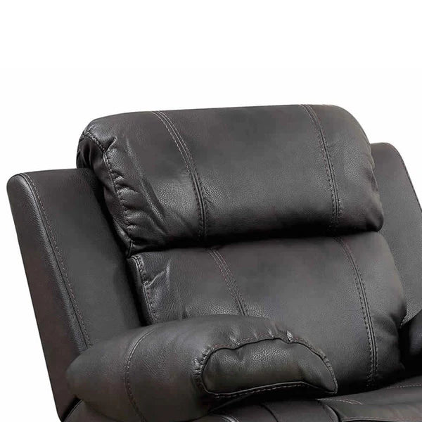 Benzara Leather Upholstered Glider  Recliner Chair, Brown BM181370