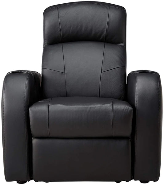 Benzara Plush Padded Leather Upholstered Recliner With Metal Framework, Gray BM184824