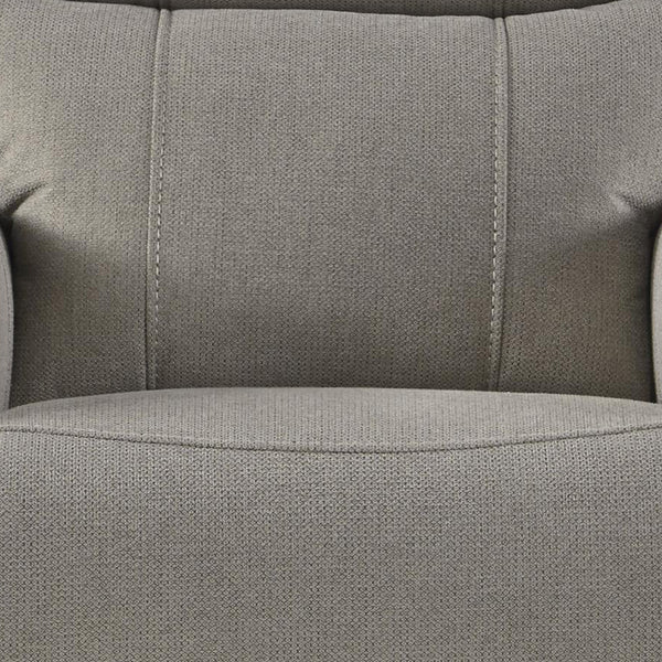 Benzara Fabric Upholstered Metal Frame Power Lift Recliner with Tufted Back, Gray BM209309