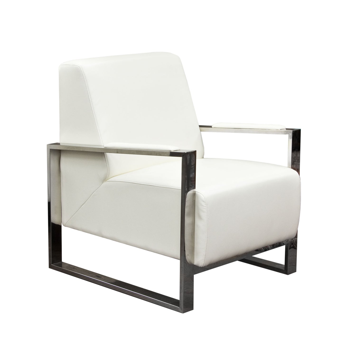 Century Accent Chair w/ Stainless Steel Frame by Diamond Sofa