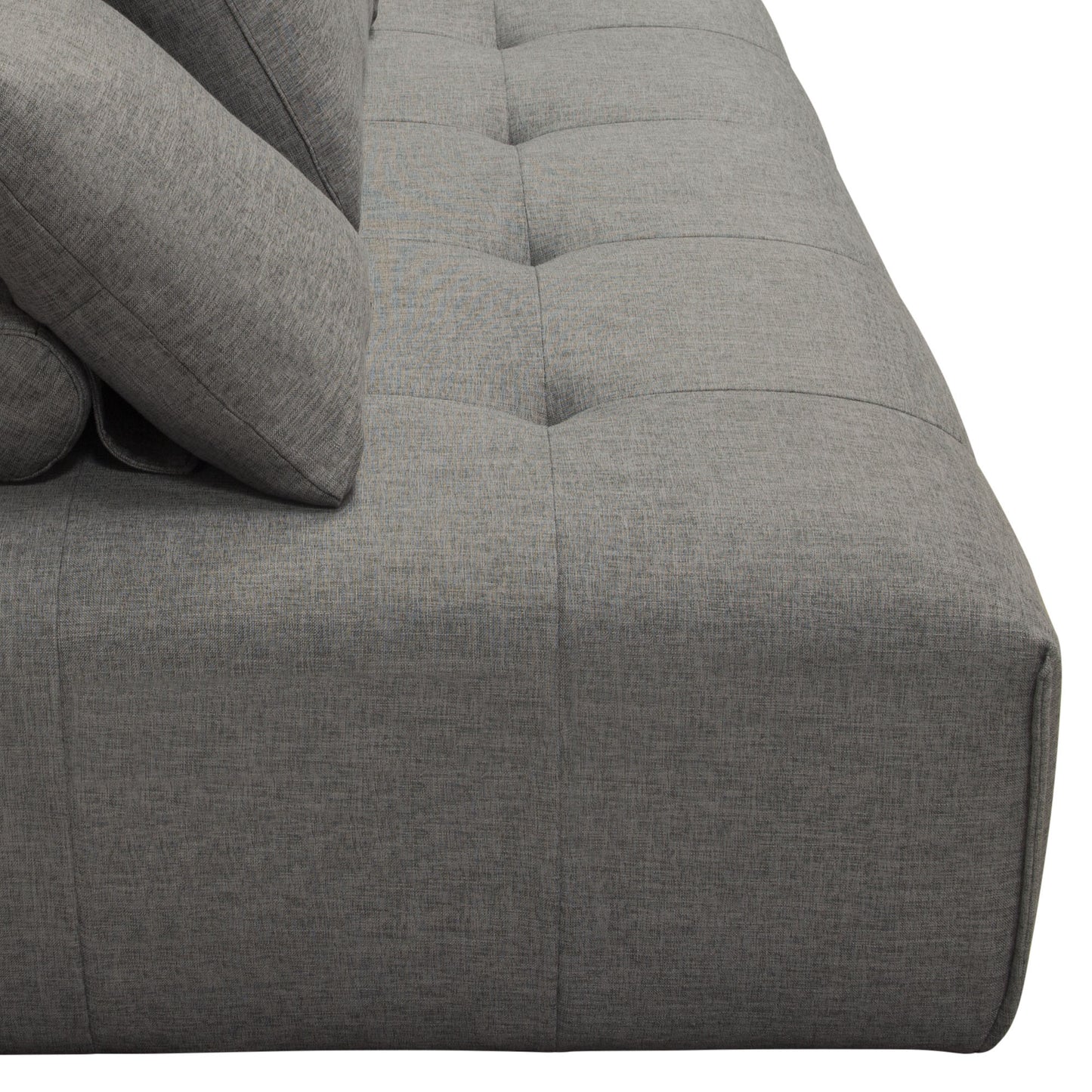 Cloud 2PC Lounge Seating Platforms with Moveable Backrest Supports in Space Grey Fabric by Diamond Sofa