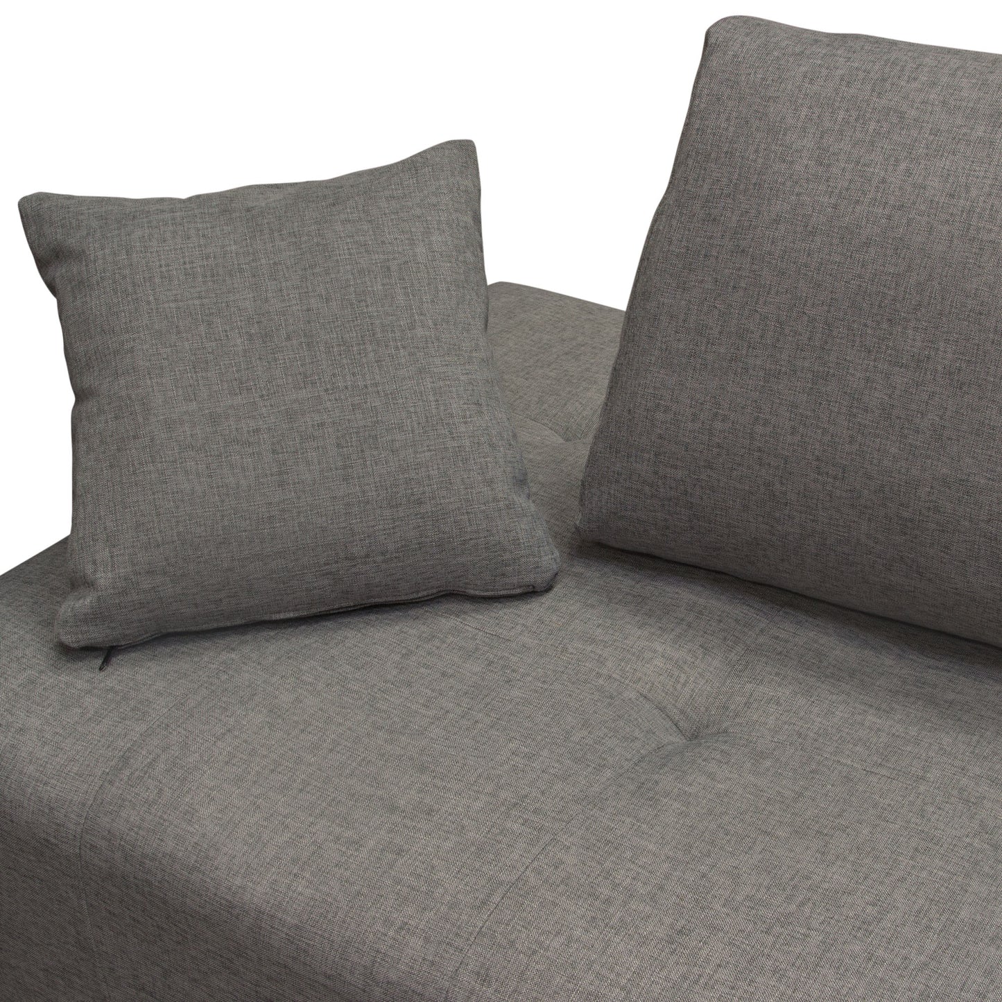 Cloud 2PC Lounge Seating Platforms with Moveable Backrest Supports in Space Grey Fabric by Diamond Sofa