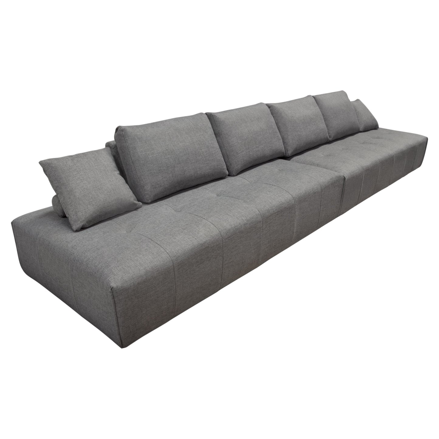 Cloud 2PC Lounge Seating Platforms with Moveable Backrest Supports in Space Grey Fabric by Diamond Sofa