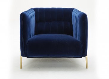 J&M Furniture Deco Chair, Sofa, Loveseat in Blue