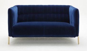 J&M Furniture Deco Chair, Sofa, Loveseat in Blue