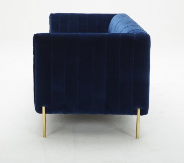 J&M Furniture Deco Chair, Sofa, Loveseat in Blue