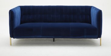 J&M Furniture Deco Chair, Sofa, Loveseat in Blue