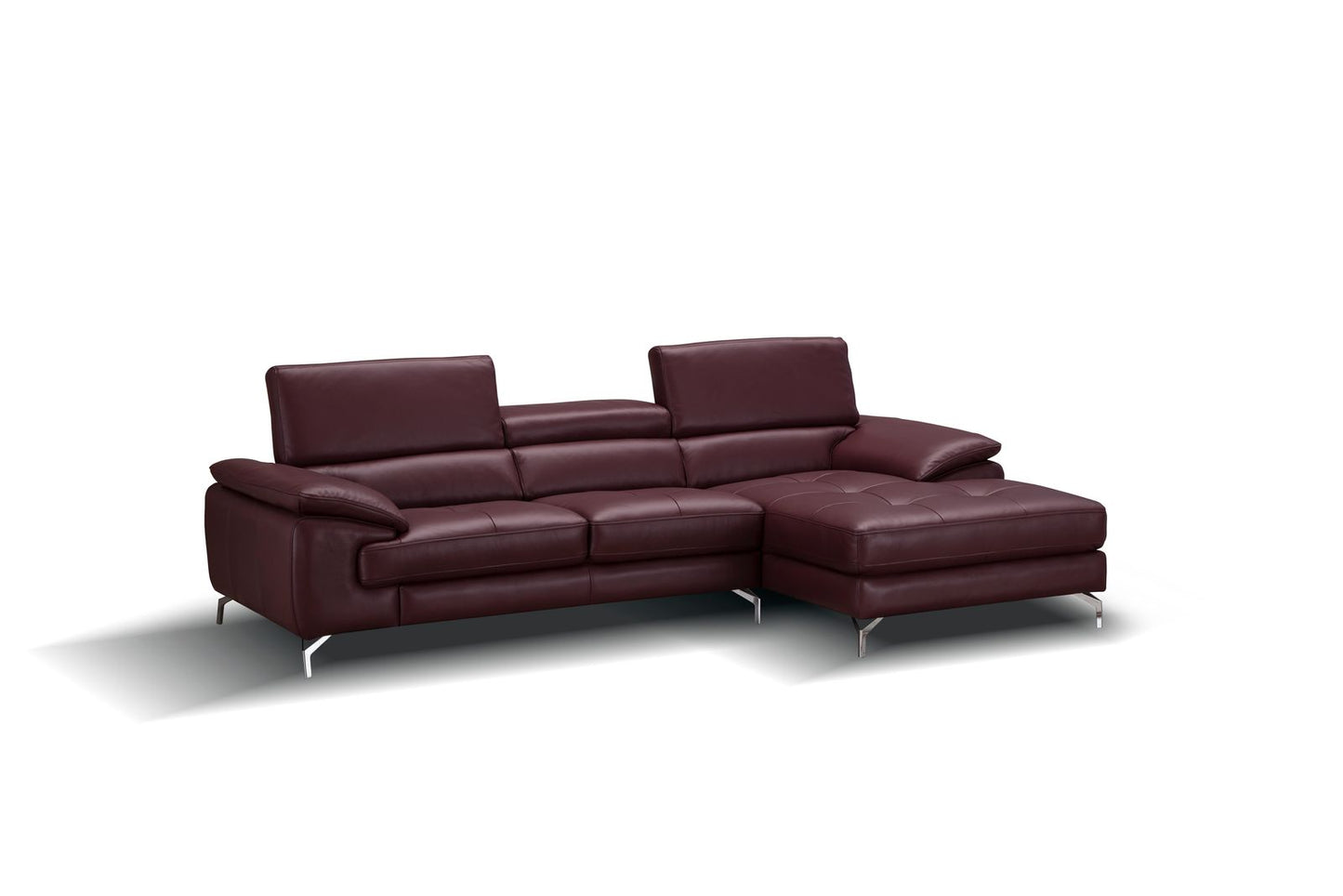 J&M Furniture A973B Italian Leather Mini Sectional