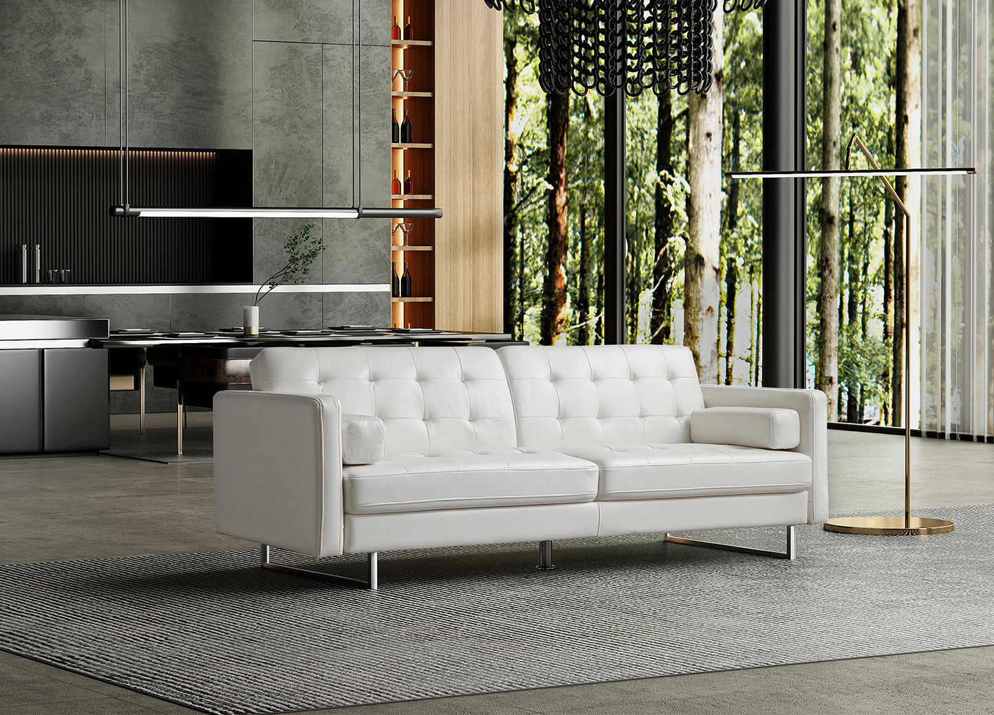 Whiteline Giovanni Sofa Bed Faux Leather SO1195P