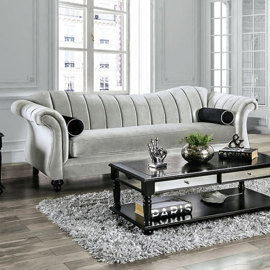 Furniture of America Moritz Transitional Tufted Sofa IDF-2227-SF