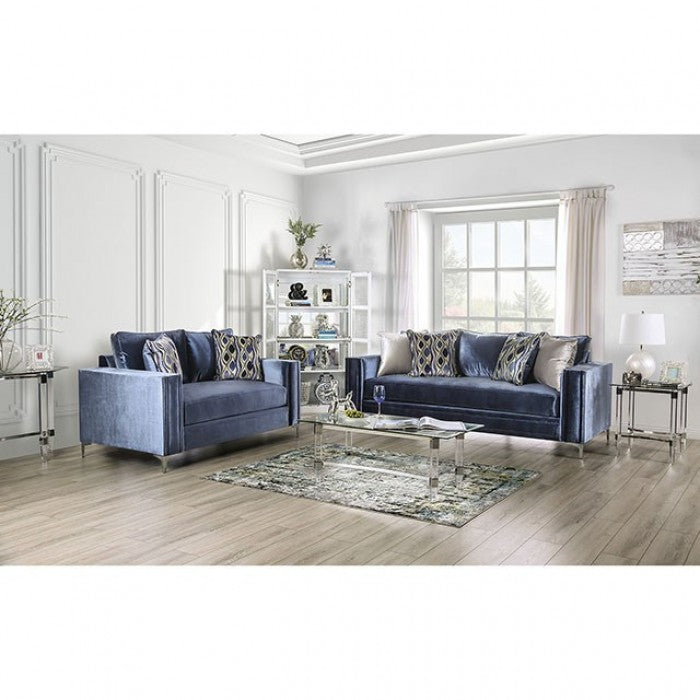 Furniture of America Gully Upholstered Loveseat IDF-2687-LV