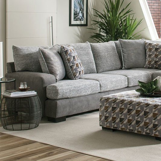 Furniture of America Saddlebrook T-Cushion Sectional IDF-5184-SEC