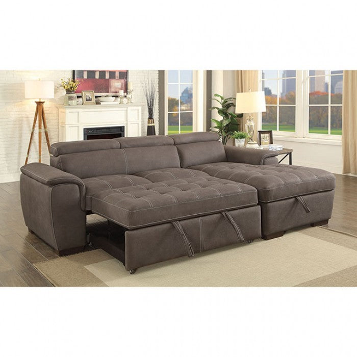 Furniture of America Lendra Contemporary Hidden Storage Sectional