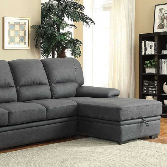 Furniture of America Armstrong Contemporary Sleeper Sectional IDF-6908BK-SEC