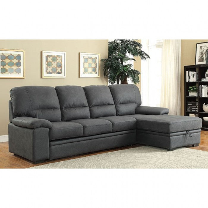 Furniture of America Armstrong Contemporary Sleeper Sectional IDF-6908BK-SEC