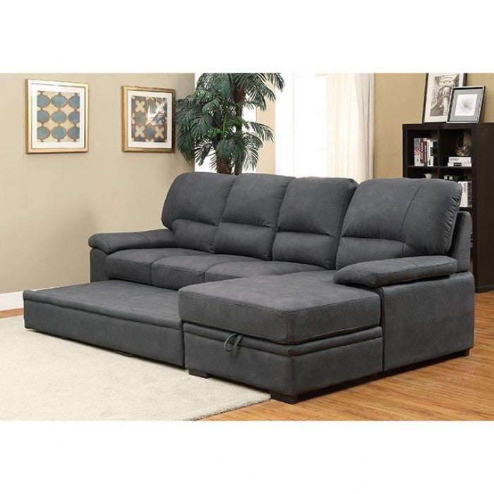 Furniture of America Armstrong Contemporary Sleeper Sectional IDF-6908BK-SEC