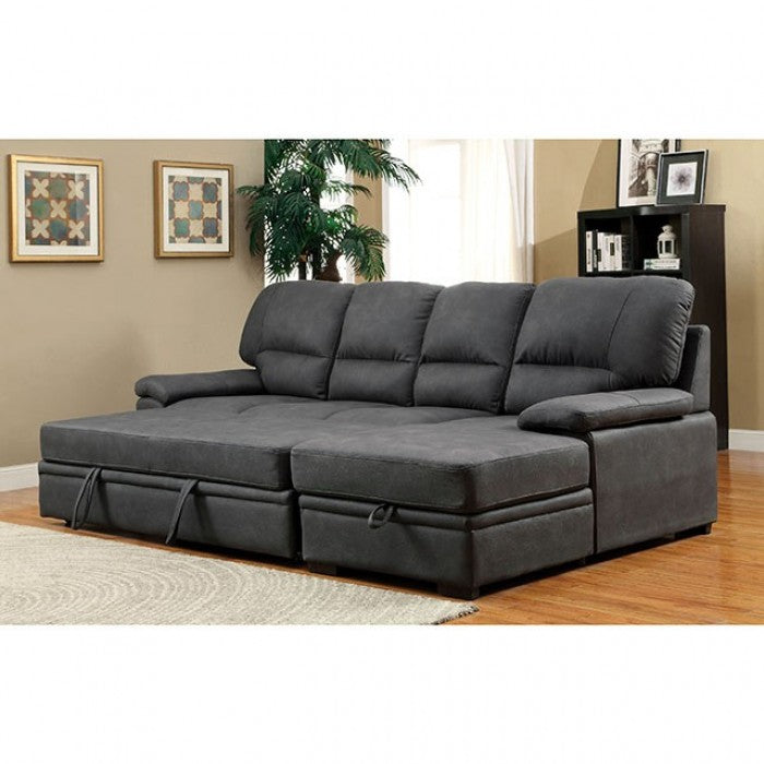 Furniture of America Armstrong Contemporary Sleeper Sectional IDF-6908BK-SEC