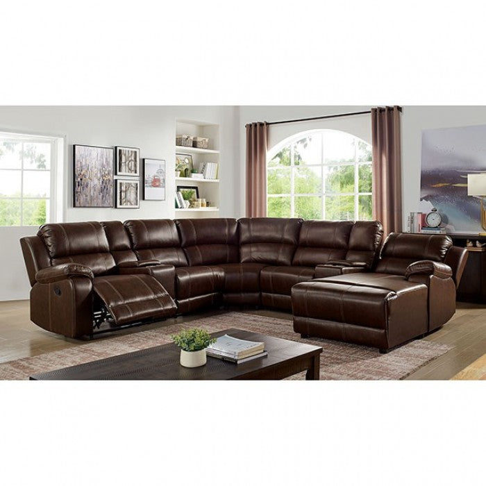 Furniture of America Castle Reclining Sectional IDF-6970-SEC