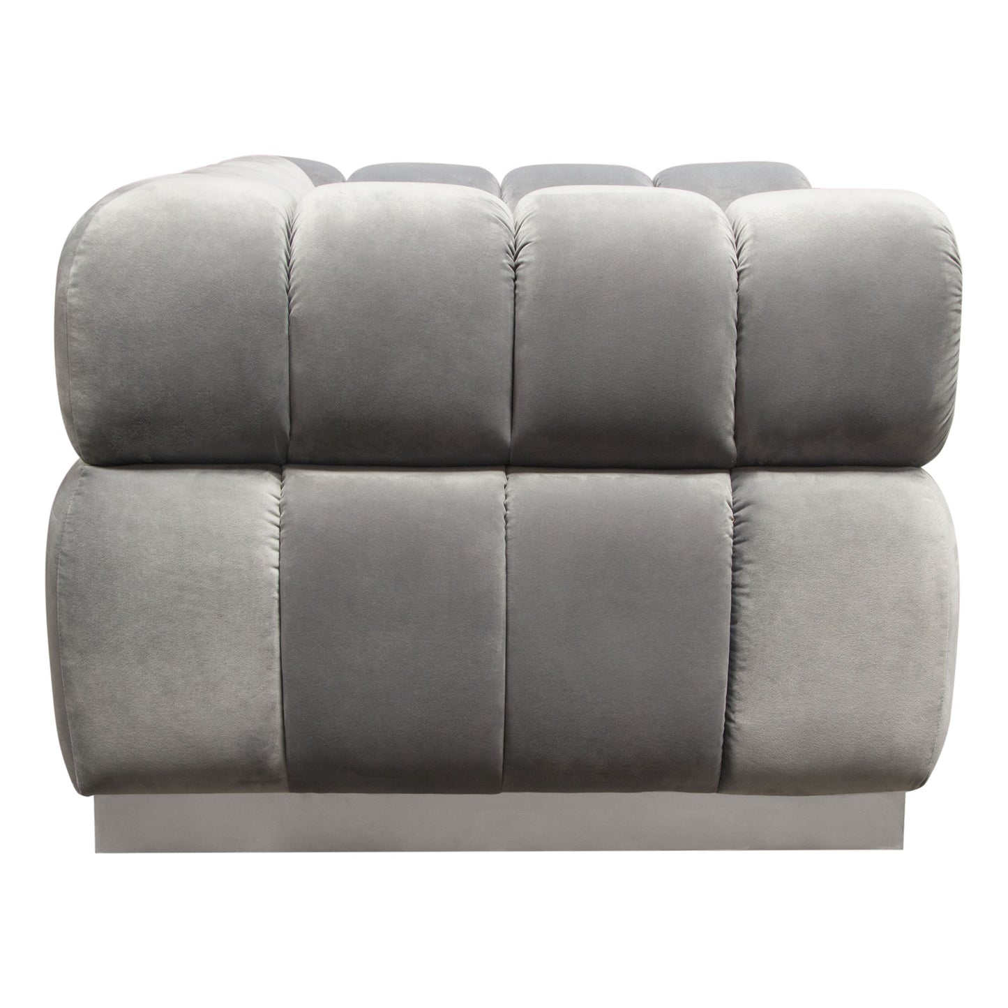 Image Low Profile Chair Velvet w/ Brushed Silver/Gold Base by Diamond Sofa