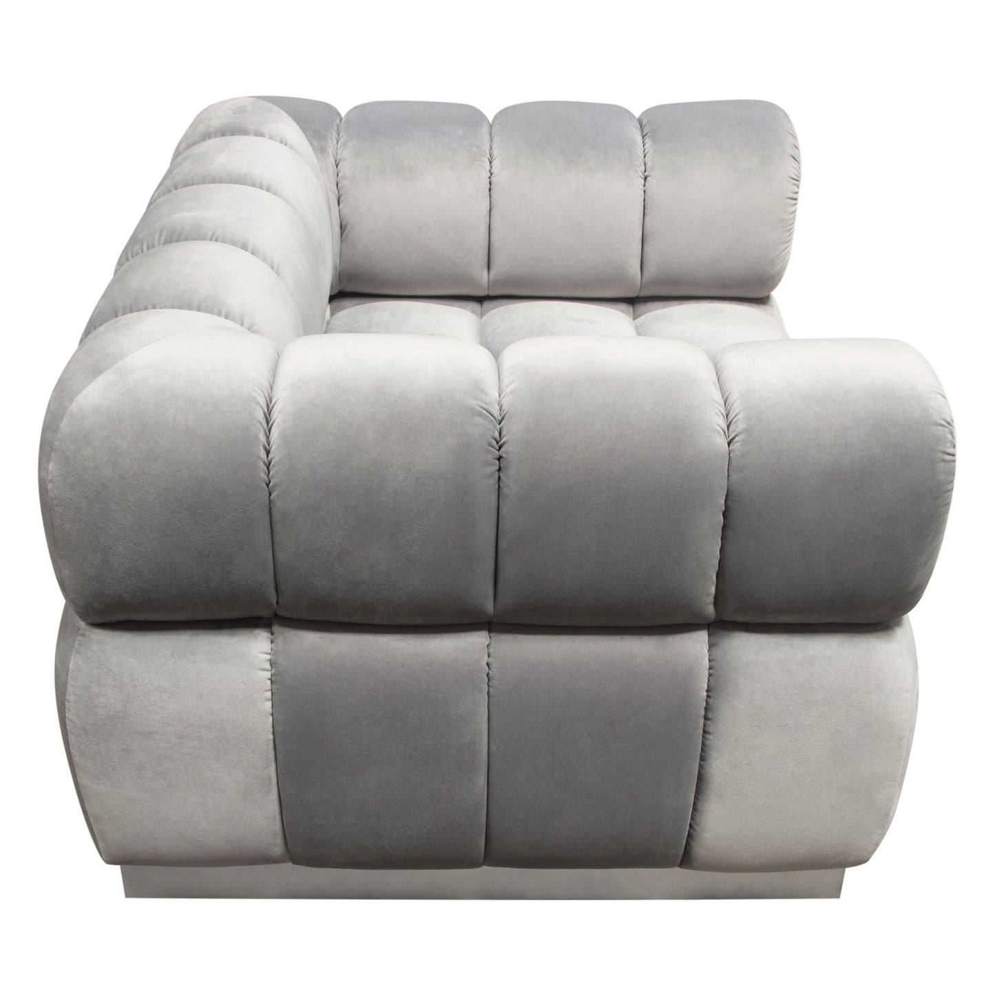 Image Low Profile Chair Velvet w/ Brushed Silver/Gold Base by Diamond Sofa