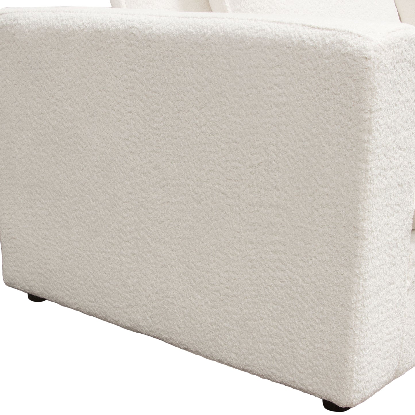 Ivy 7-Piece Dual Chaise Sectional in White Faux Shearling w/ Feather Down Seating by Diamond Sofa