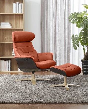 J&M Furniture Karma Chair, Ottoman