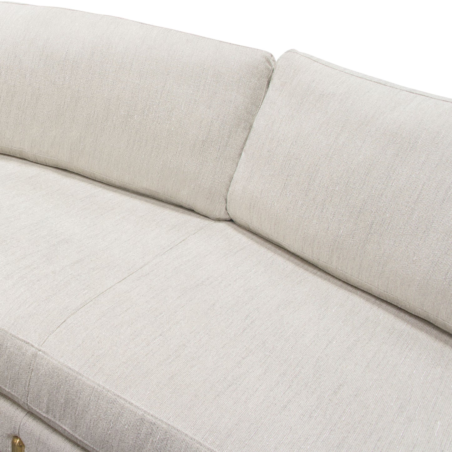 Lane Sofa in Light Cream Fabric with Gold Metal Legs by Diamond Sofa LANESOCM