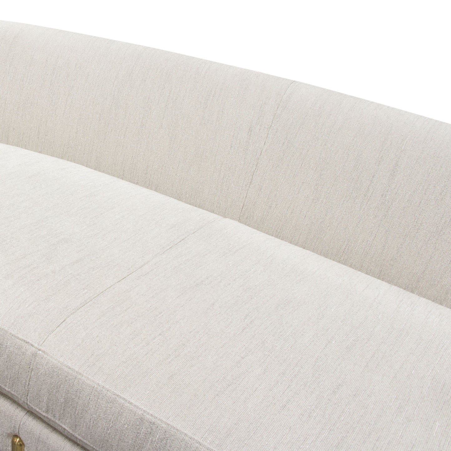 Lane Sofa in Light Cream Fabric with Gold Metal Legs by Diamond Sofa LANESOCM