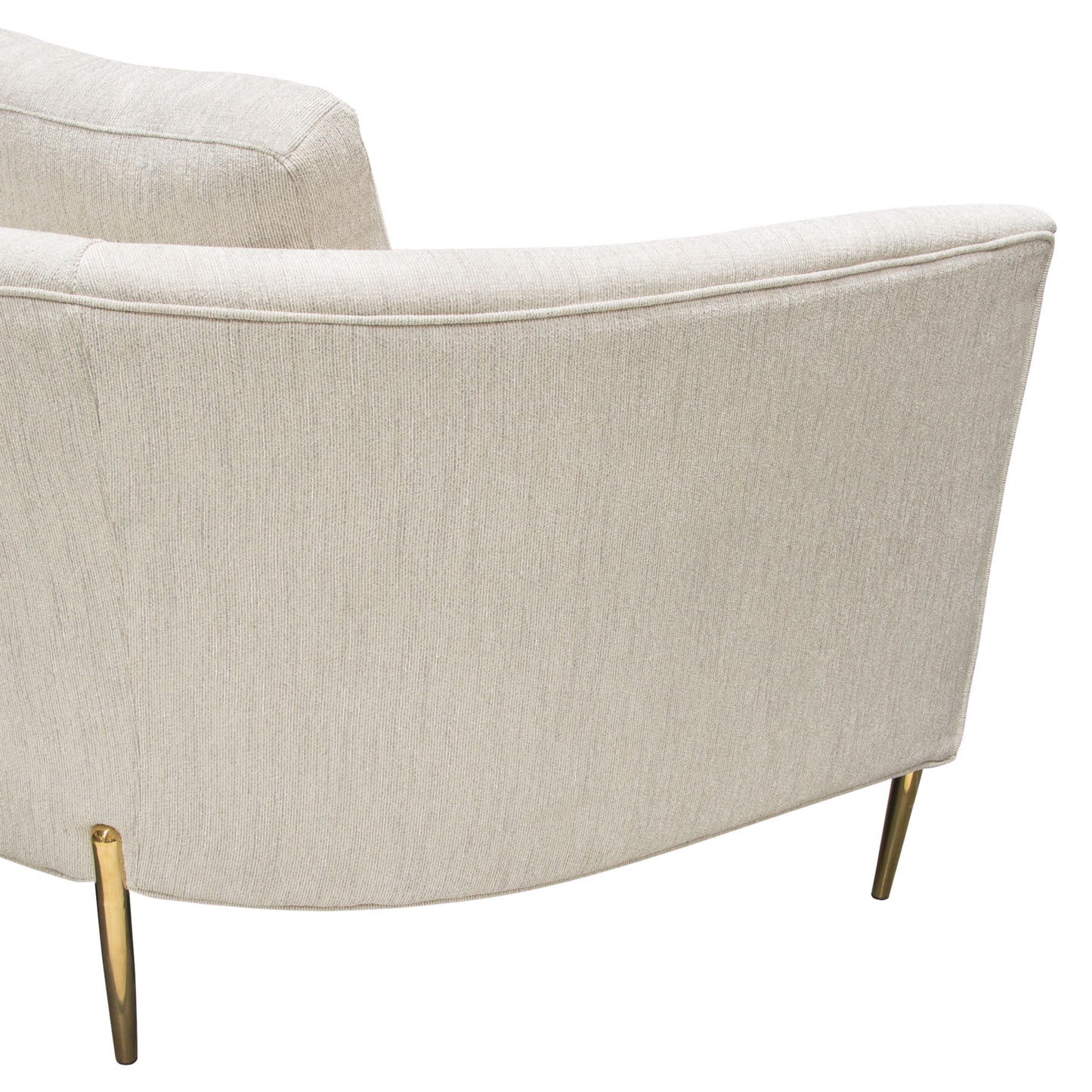 Lane Sofa in Light Cream Fabric with Gold Metal Legs by Diamond Sofa LANESOCM