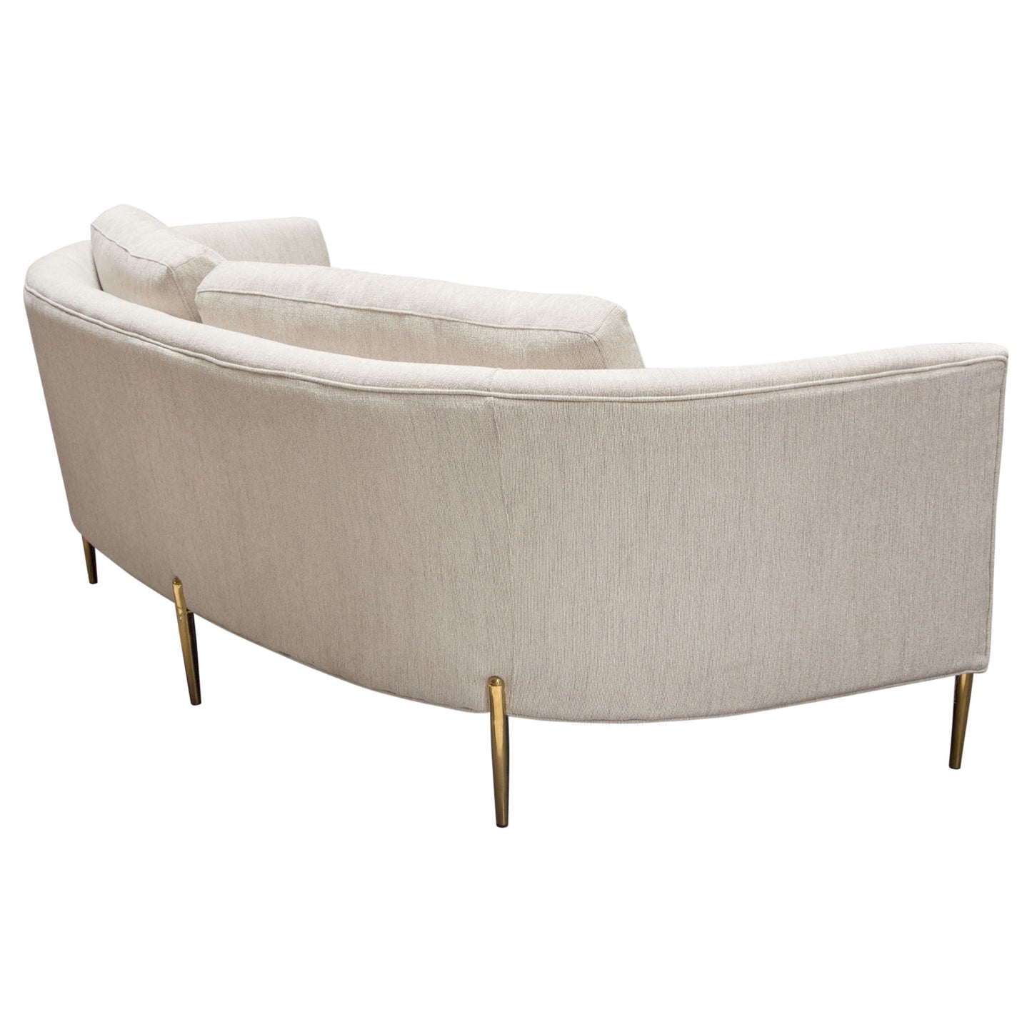 Lane Sofa in Light Cream Fabric with Gold Metal Legs by Diamond Sofa LANESOCM