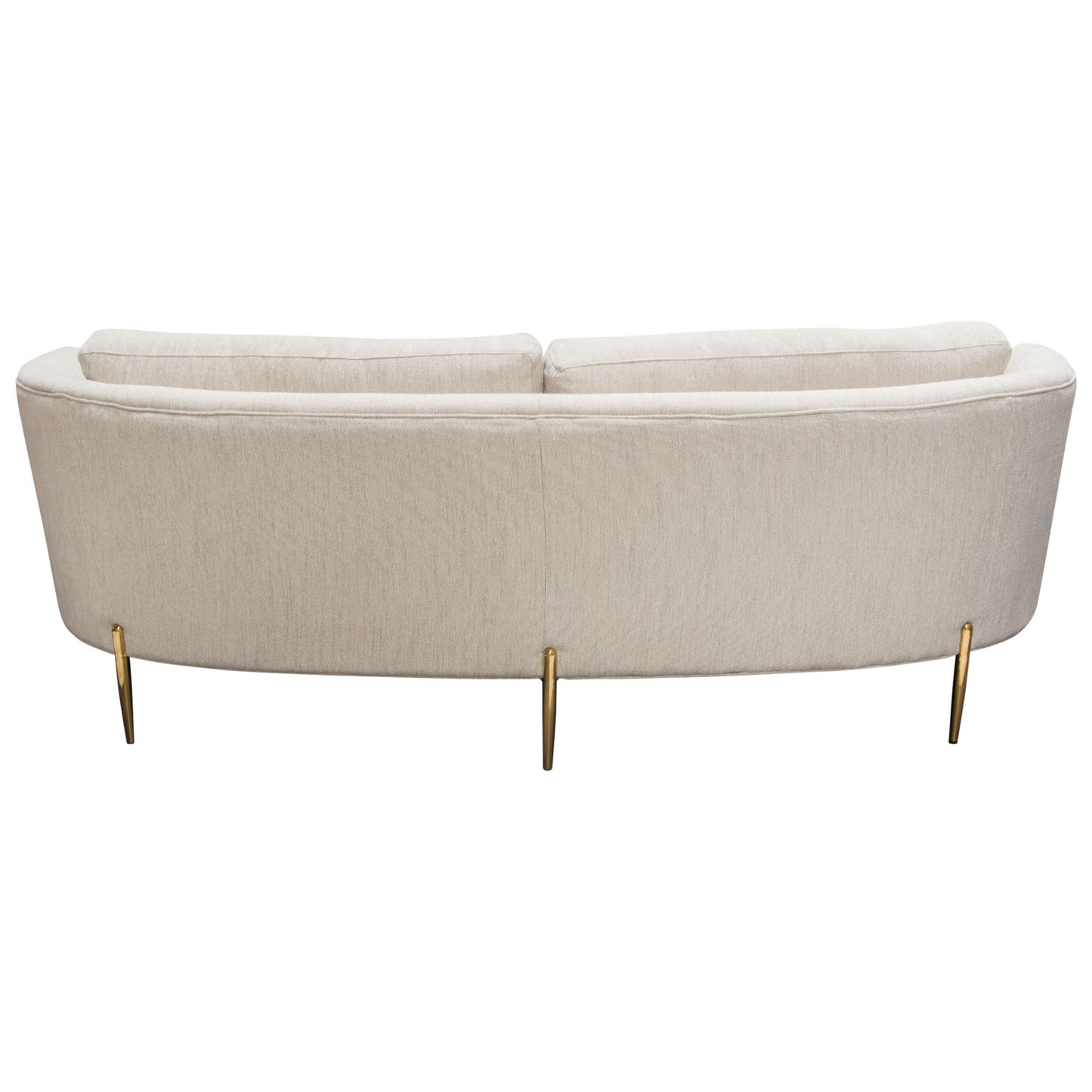 Lane Sofa in Light Cream Fabric with Gold Metal Legs by Diamond Sofa LANESOCM