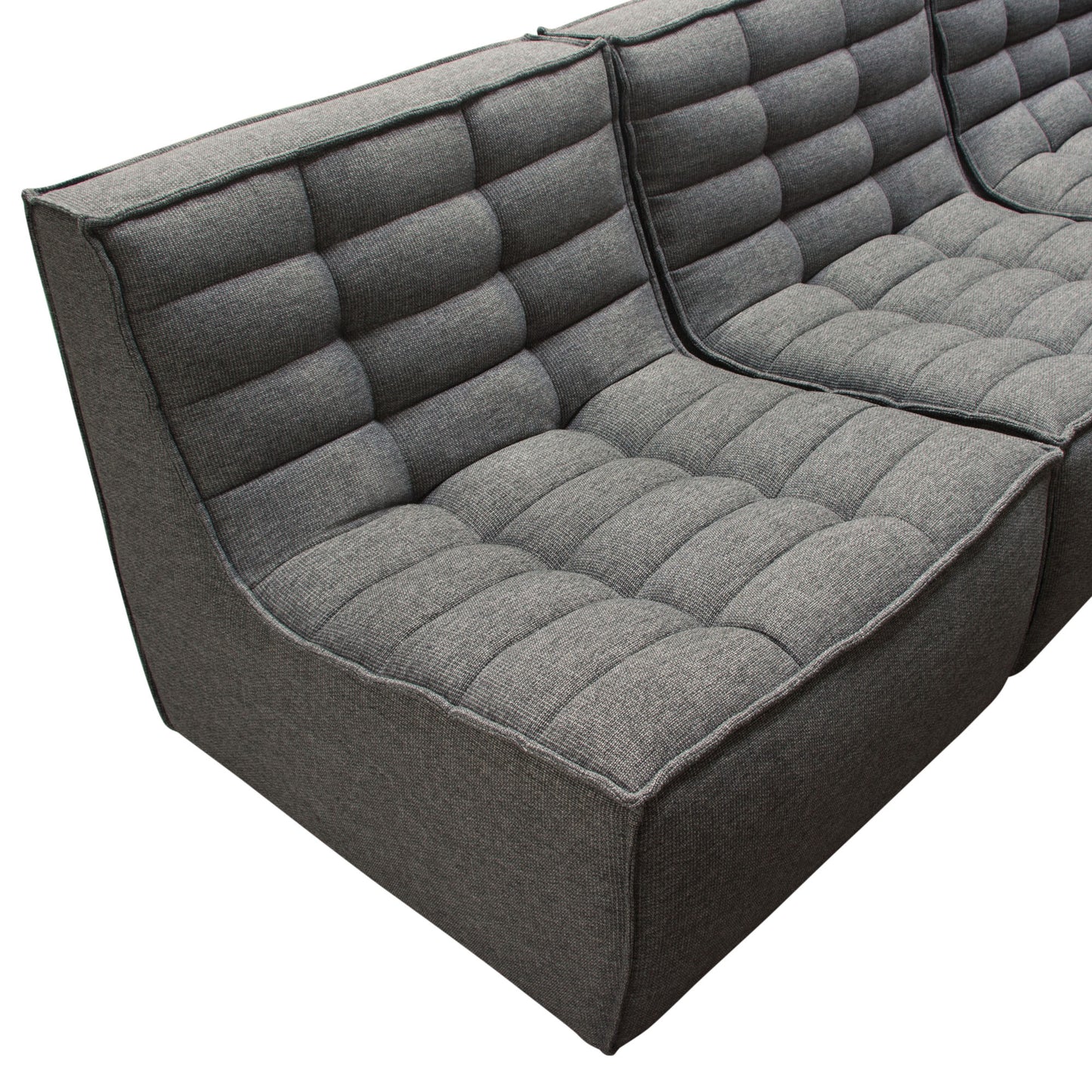 Marshall 5PC Corner Modular Sectional w/ Scooped Seat in Grey Fabric by Diamond Sofa