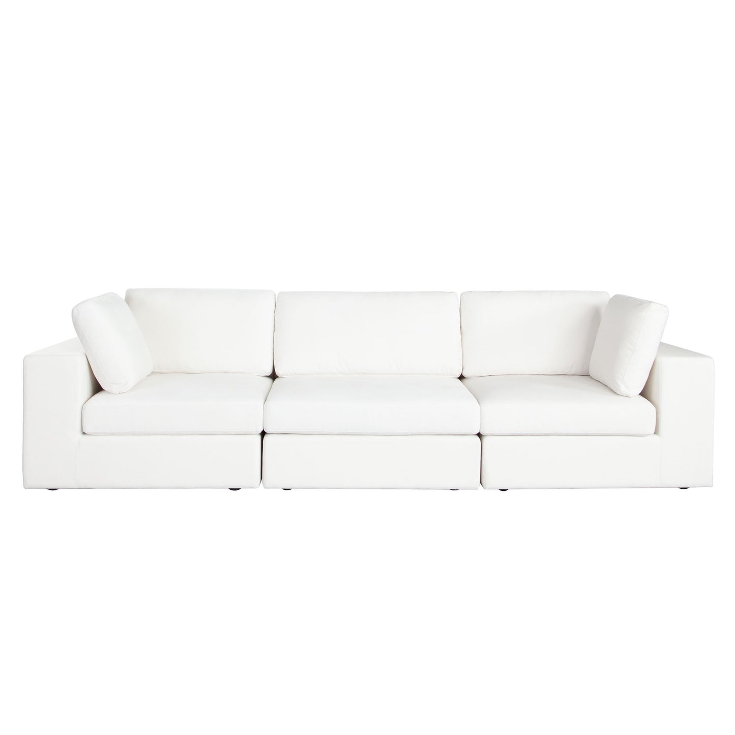 Muse 3PC Modular Sofa in Mist White Performance Fabric by Diamond Sofa