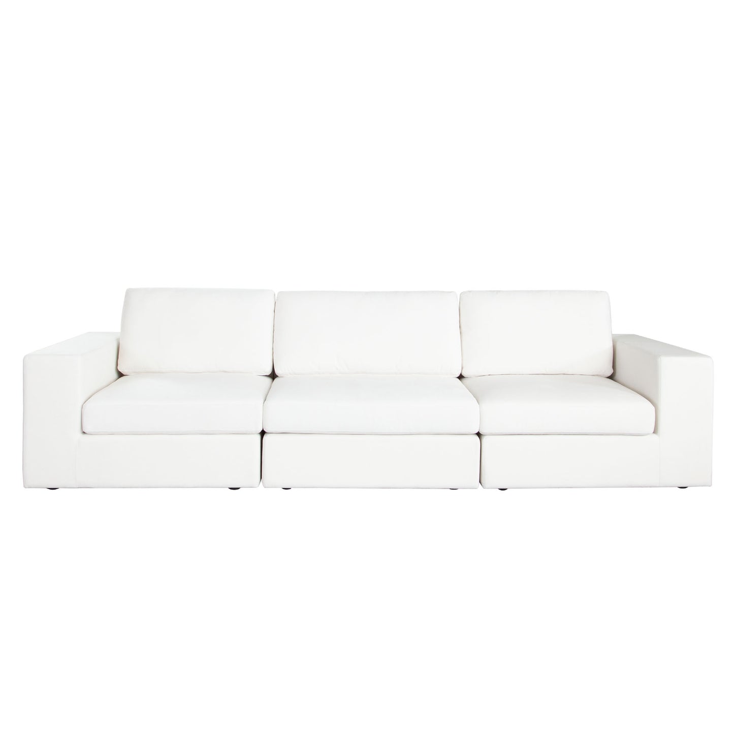 Muse 3PC Modular Sofa in Mist White Performance Fabric by Diamond Sofa