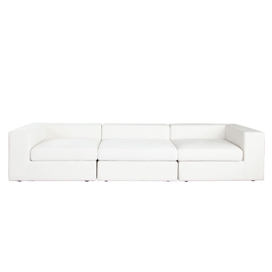 Muse 3PC Modular Sofa in Mist White Performance Fabric by Diamond Sofa