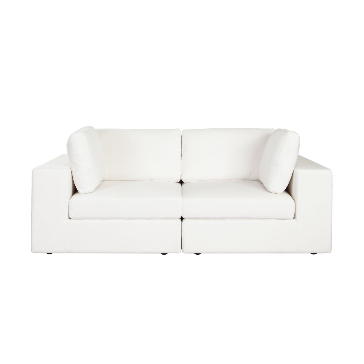 Muse 2PC Modular Sofa in Mist White Performance Fabric by Diamond Sofa MUSE2SCWH