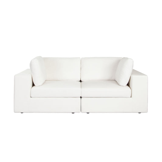 Muse 2PC Modular Sofa in Mist White Performance Fabric by Diamond Sofa MUSE2SCWH