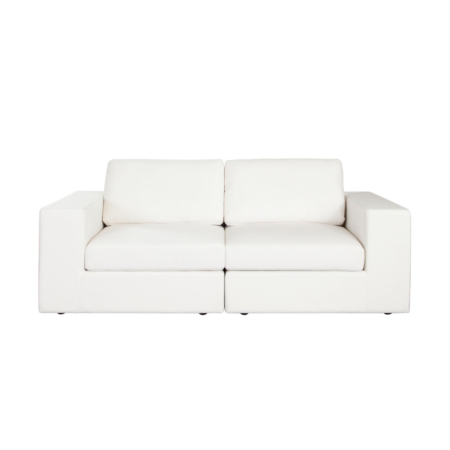 Muse 2PC Modular Sofa in Mist White Performance Fabric by Diamond Sofa MUSE2SCWH