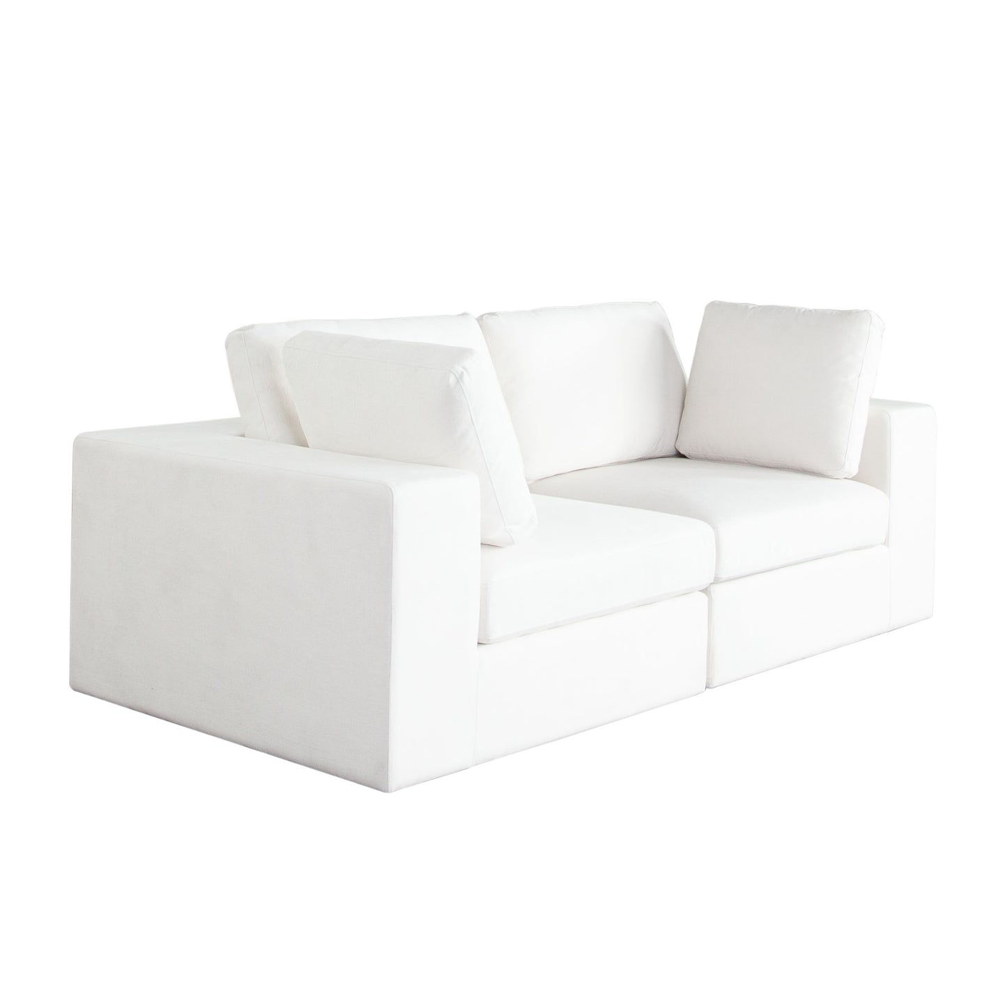 Muse 2PC Modular Sofa in Mist White Performance Fabric by Diamond Sofa MUSE2SCWH