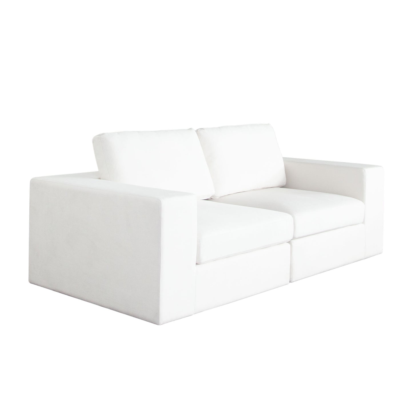 Muse 2PC Modular Sofa in Mist White Performance Fabric by Diamond Sofa MUSE2SCWH