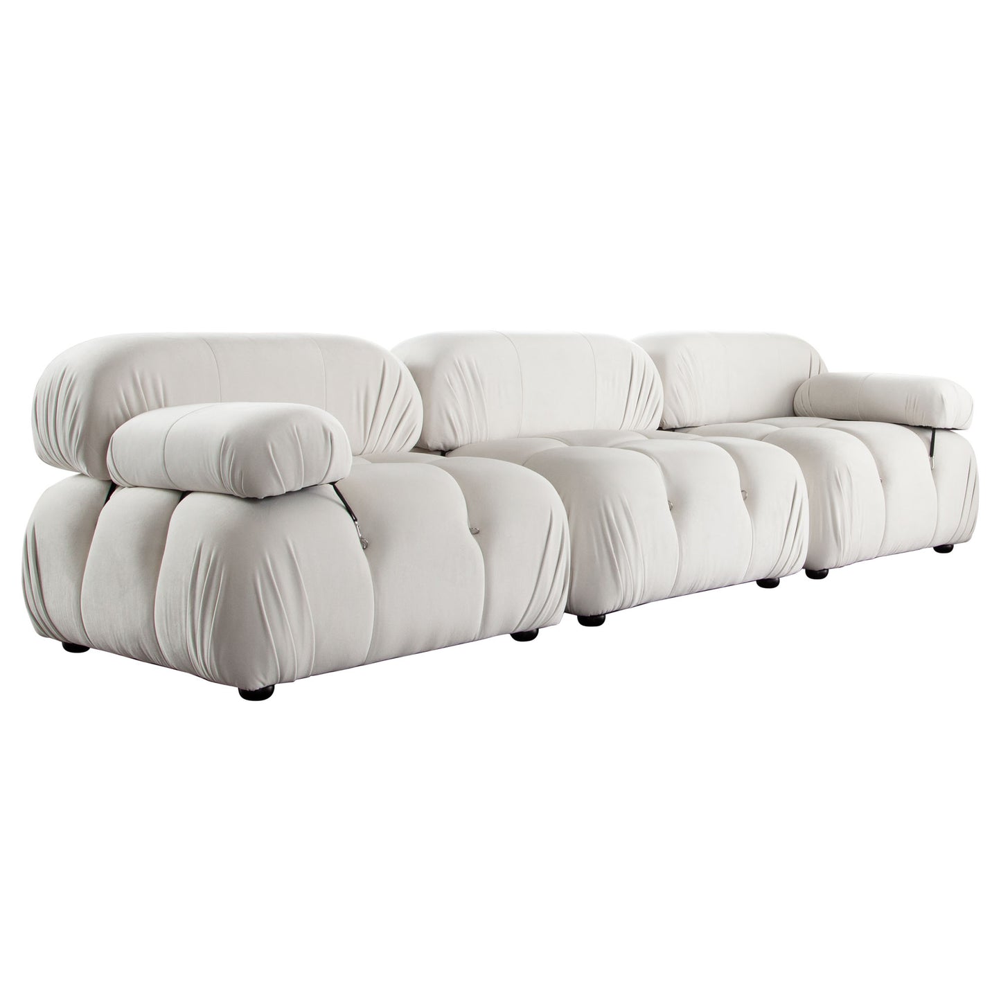 Paloma 3PC Modular 111 Inch Sofa Velvet by Diamond Sofa