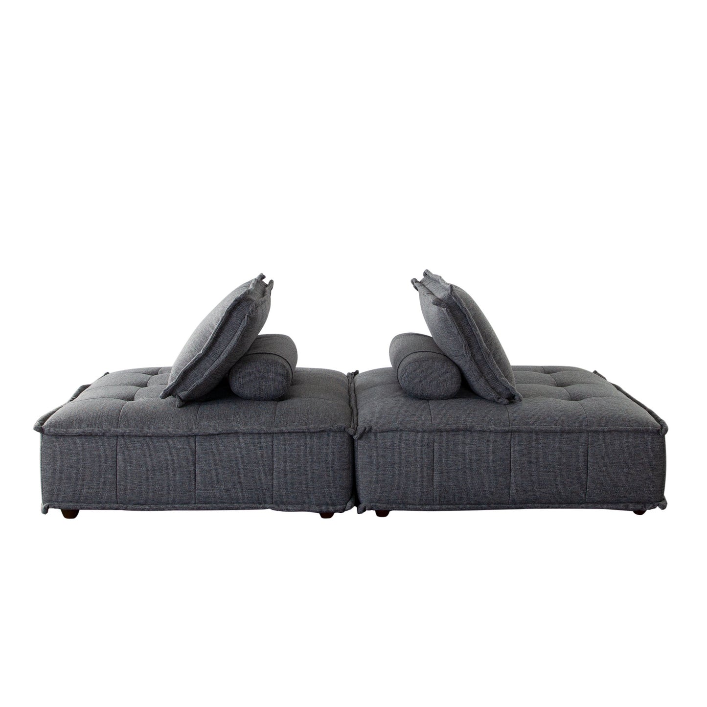 Platform 2-Piece Square Modular Lounger by Diamond Sofa, Non-Skid Backrest