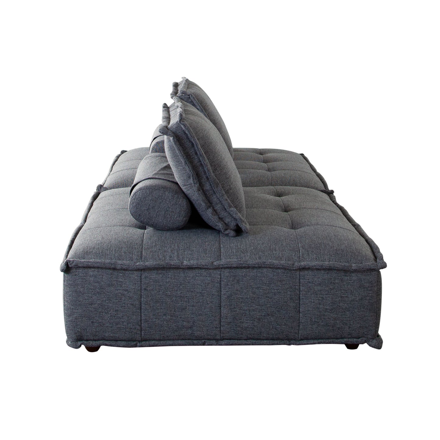 Platform 2-Piece Square Modular Lounger by Diamond Sofa, Non-Skid Backrest