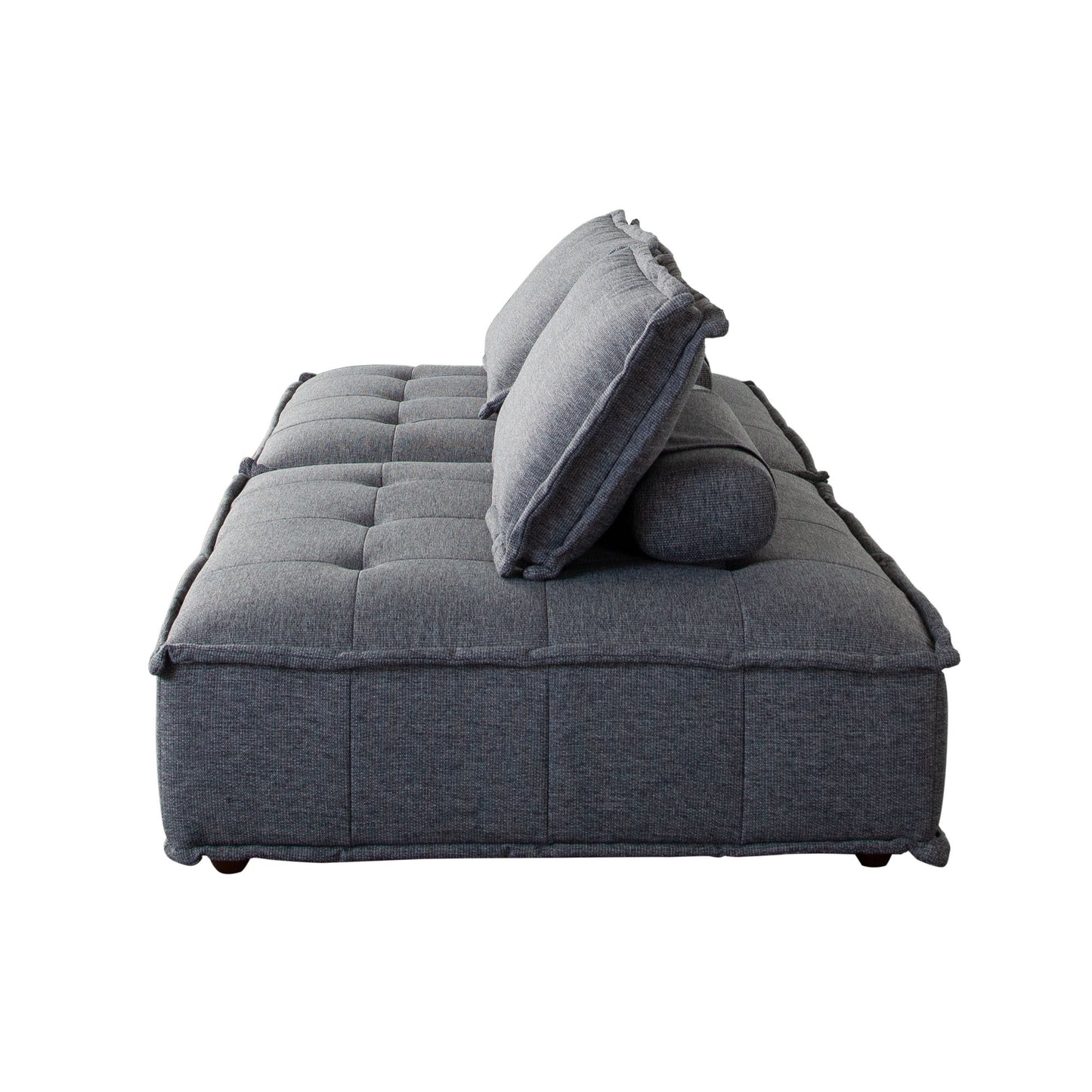 Platform 2-Piece Square Modular Lounger by Diamond Sofa, Non-Skid Backrest