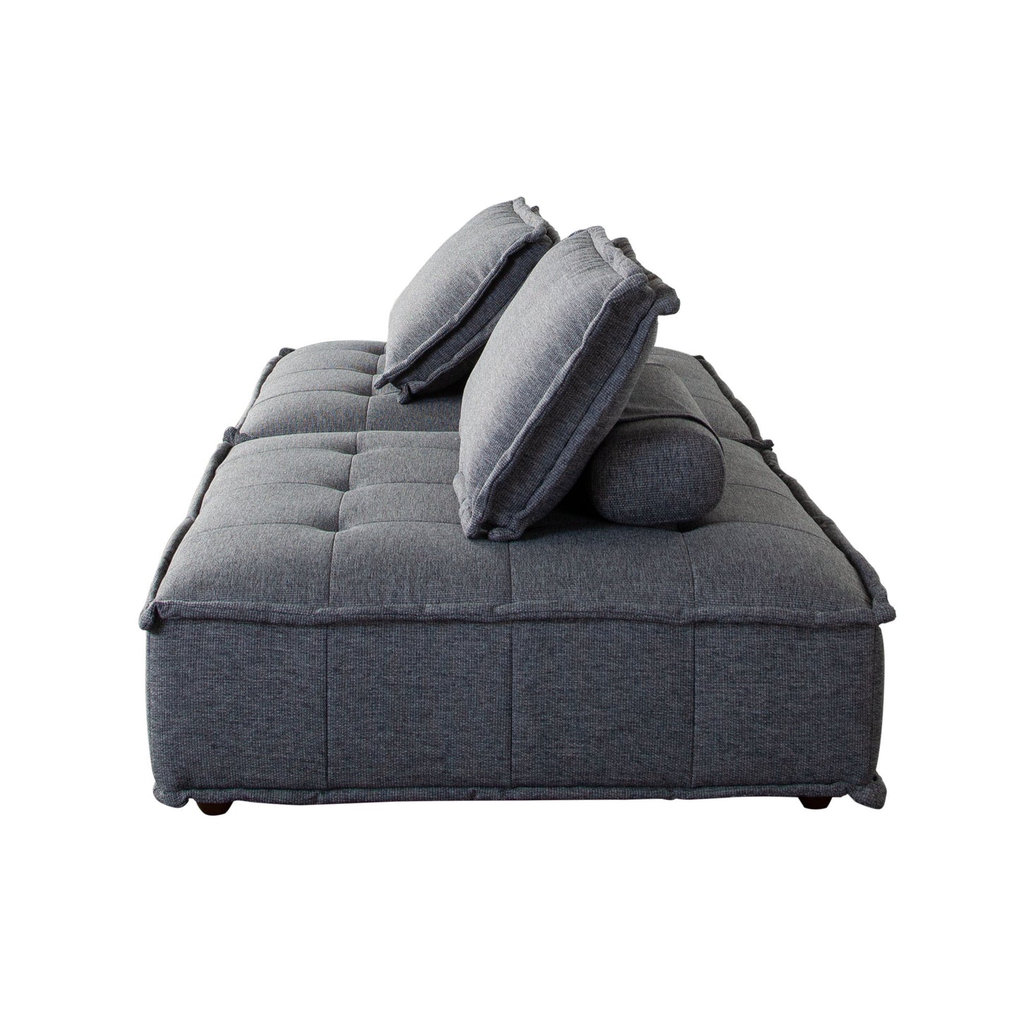 Platform 2-Piece Square Modular Lounger by Diamond Sofa, Non-Skid Backrest
