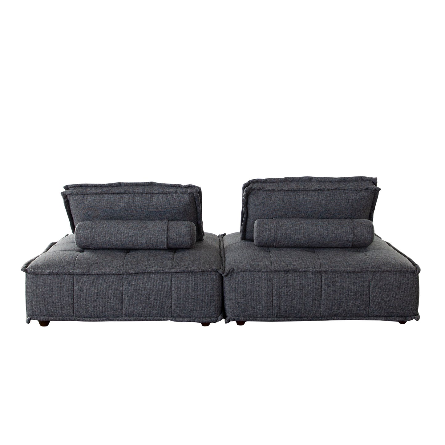 Platform 2-Piece Square Modular Lounger by Diamond Sofa, Non-Skid Backrest